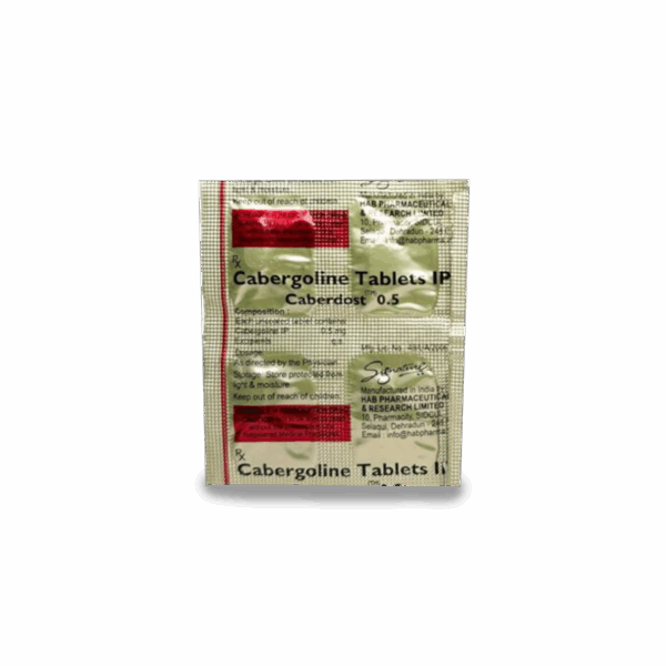 CABERGOLINE .5MG X 4 | INDIA PHARMACEUTICAL GRADE