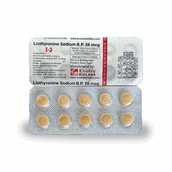 T3 25MCG X 50 | INDIA PHARMACEUTICAL GRADE